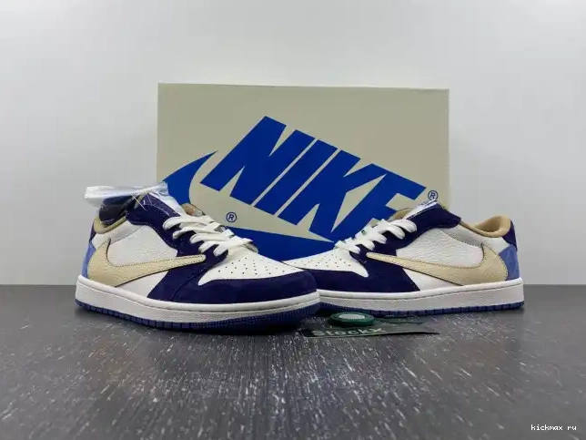 Rep MAX SCOTT X JORDAN 1 CUSTOM AIR TRAVIS DM7866-808 0605